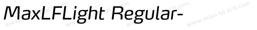 MaxLFLight Regular字体转换